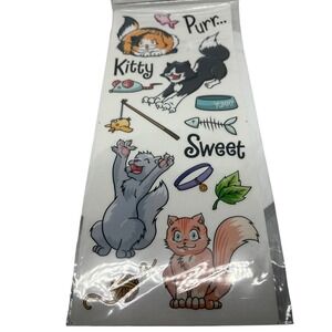 Forever in Time Kitty Cat Clear‎ Stickers Scrapbooking Card Making Crafts
